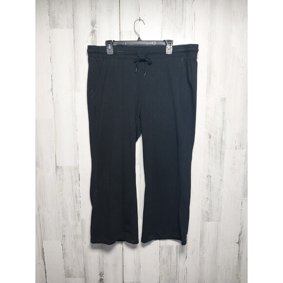 Torrid Pull On Ultra Soft Fleece Black Mid Rise Pant 1X - Picture 1 of 6